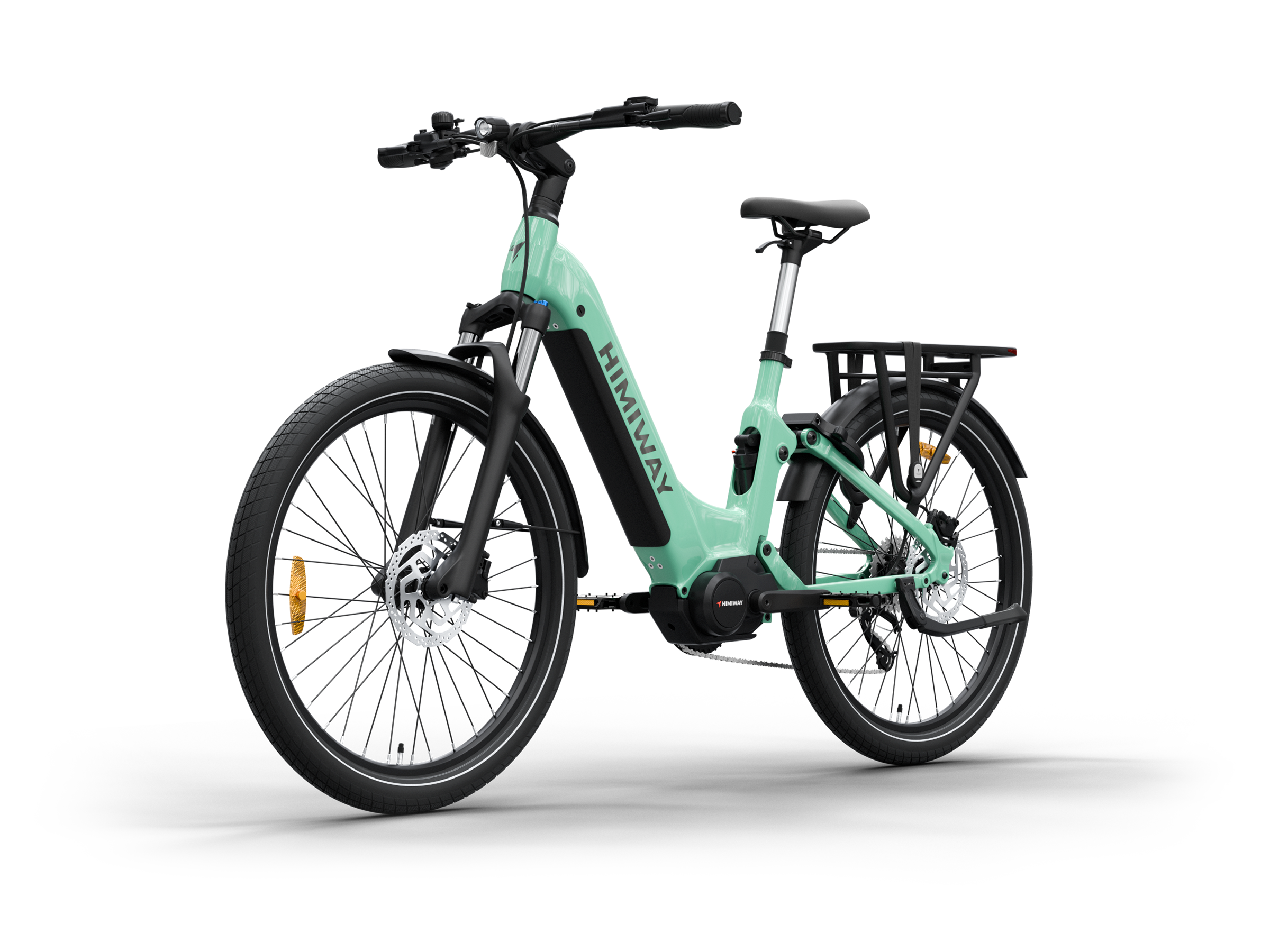 Himiway A7 Pro Commuter eBike – Green – front three-quarter left view