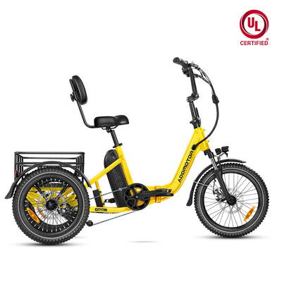 Addmotor Citytri E-310 Folding Electric Trike — yellow