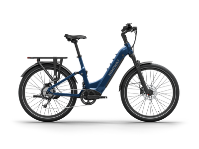 Himiway A7 Commuter eBike – Midnight Blue – front three-quarter right view