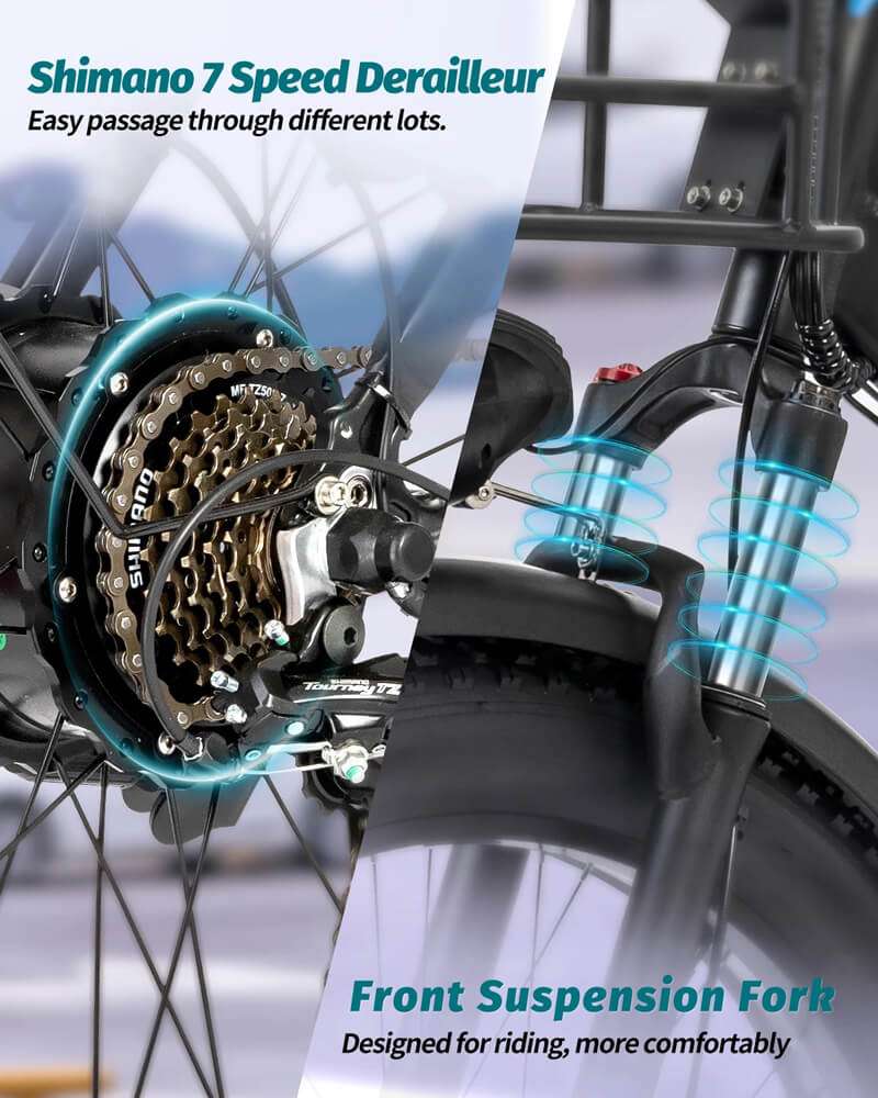 Ridstar® MN26 1500W Unfoldable Fat Tire Mountain Ebike