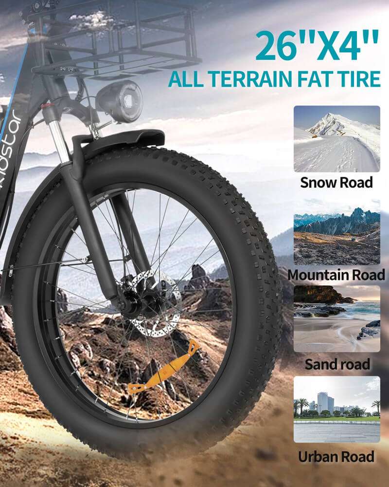 Ridstar® MN26 1500W Unfoldable Fat Tire Mountain Ebike