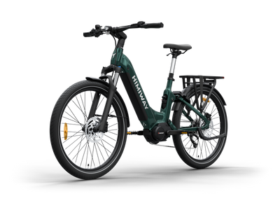 Himiway A7 Pro Commuter eBike – Emerald Green – front three-quarter left view