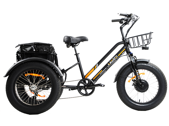 The black DWMEIGI MG1703 Zeus, the trike this battery fits
