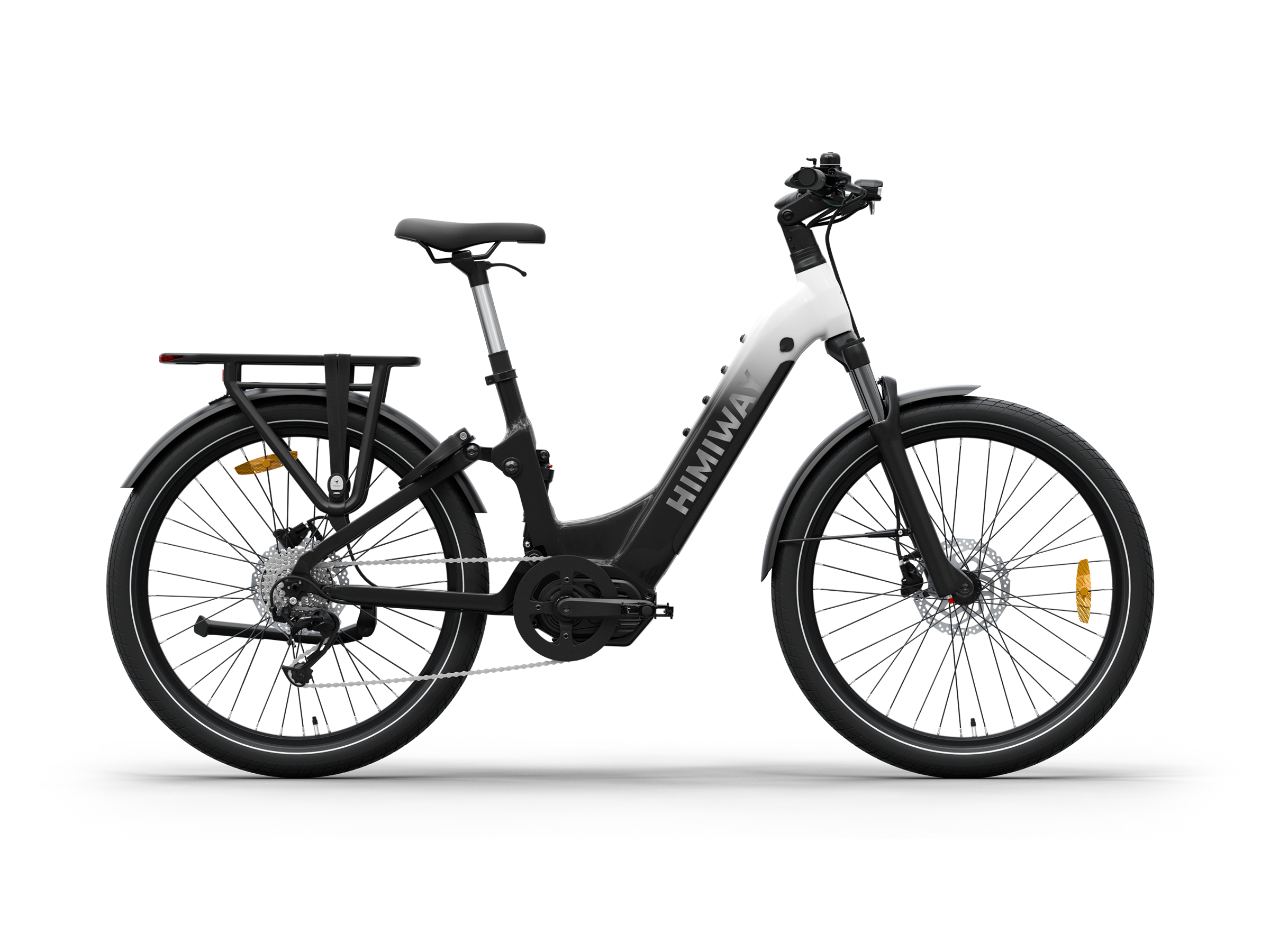 Himiway A7 Pro Commuter eBike – Black & White Gradient – right side profile