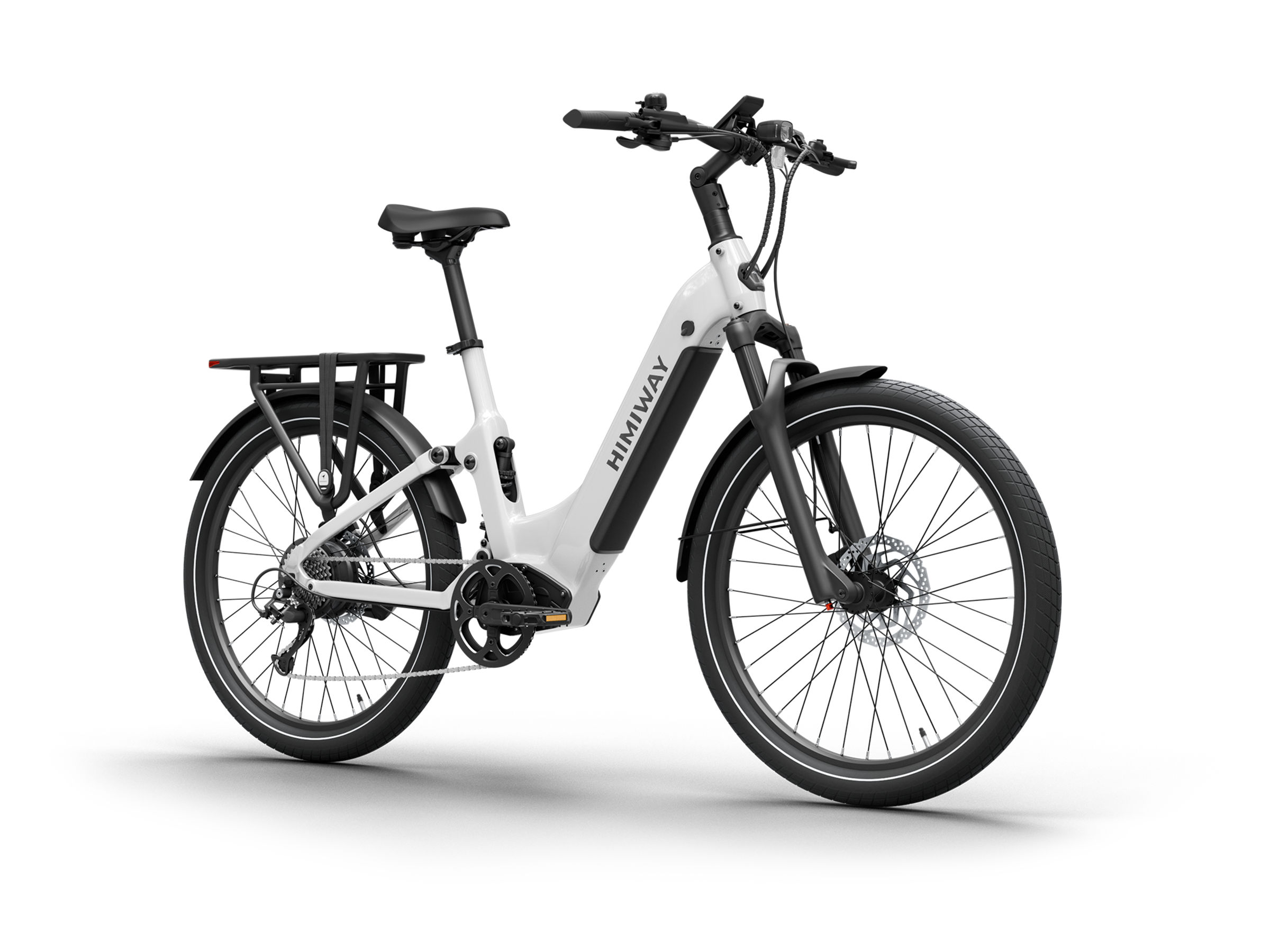 Himiway A7 Commuter eBike – White – front three-quarter left view