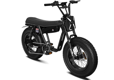Qiolor NOVA electric bike in black, front three-quarter view