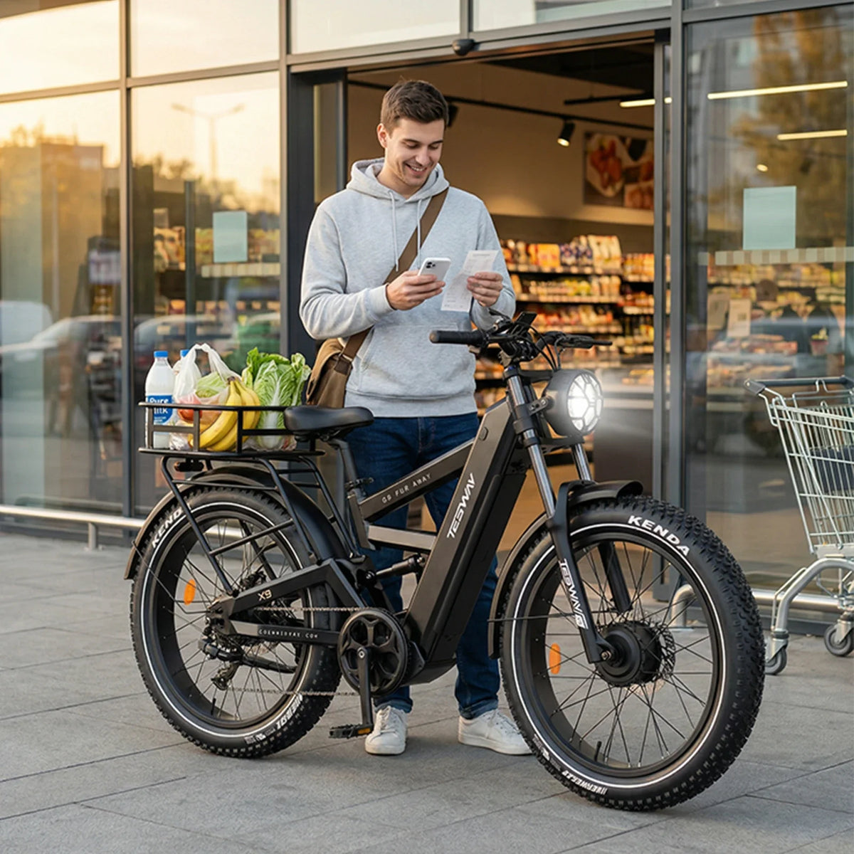 Tesway X9 Ultra 60V Dual-Motor Electric Mountain Bike, 4000W Peak
