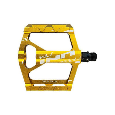 A yellow VTUVIA pedal, top view