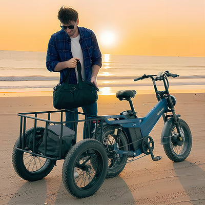 Tesway X7 AWD Dual-Motor Fat Tire Electric Bike, 3600W Peak, 52V 60Ah