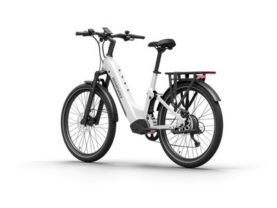 Himiway A7 Commuter eBike – White – front three-quarter left view