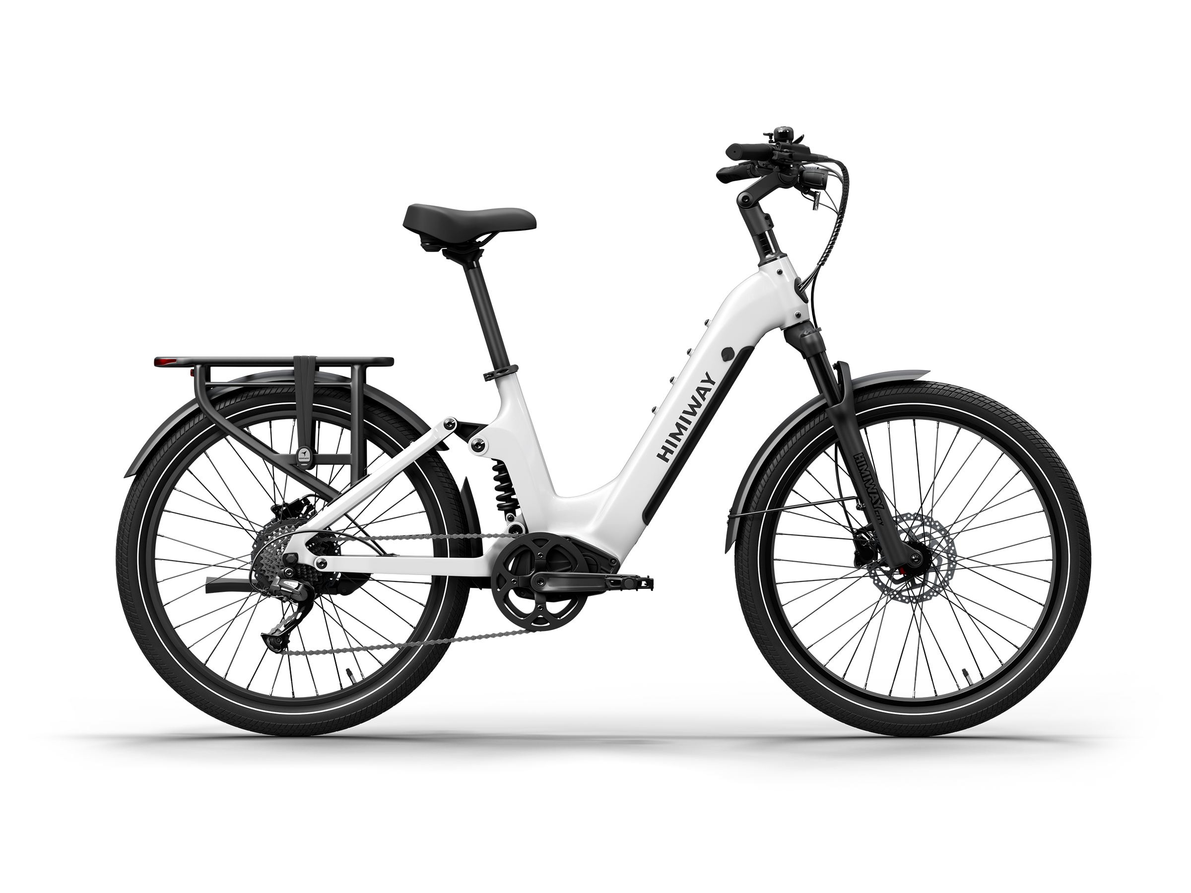 Himiway A7 Commuter eBike – White – right side profile