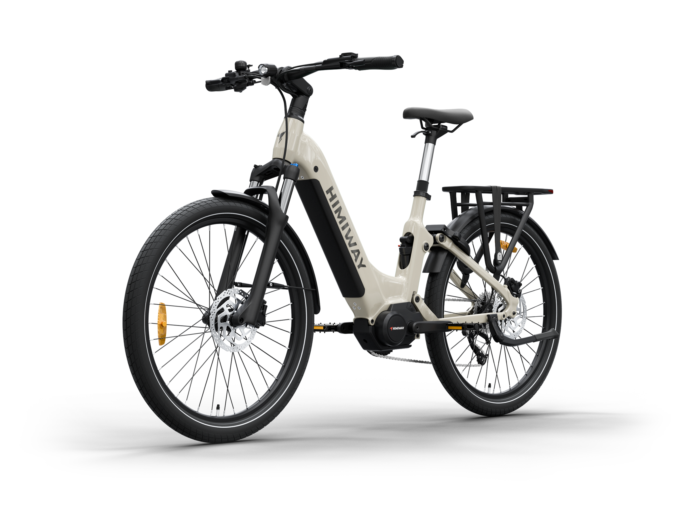 Himiway A7 Pro Commuter eBike – Lightgray – front three-quarter left view