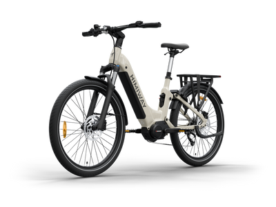 Himiway A7 Pro Commuter eBike – Lightgray – front three-quarter left view