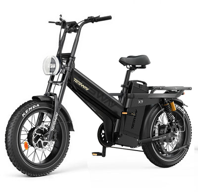 Tesway X7 AWD Dual-Motor Fat Tire Electric Bike, 3600W Peak, 52V 60Ah