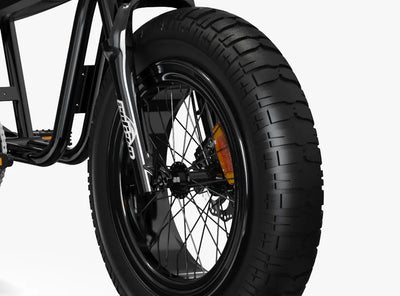Qiolor NOVA front suspension fork and 20 x 5.0 inch tire
