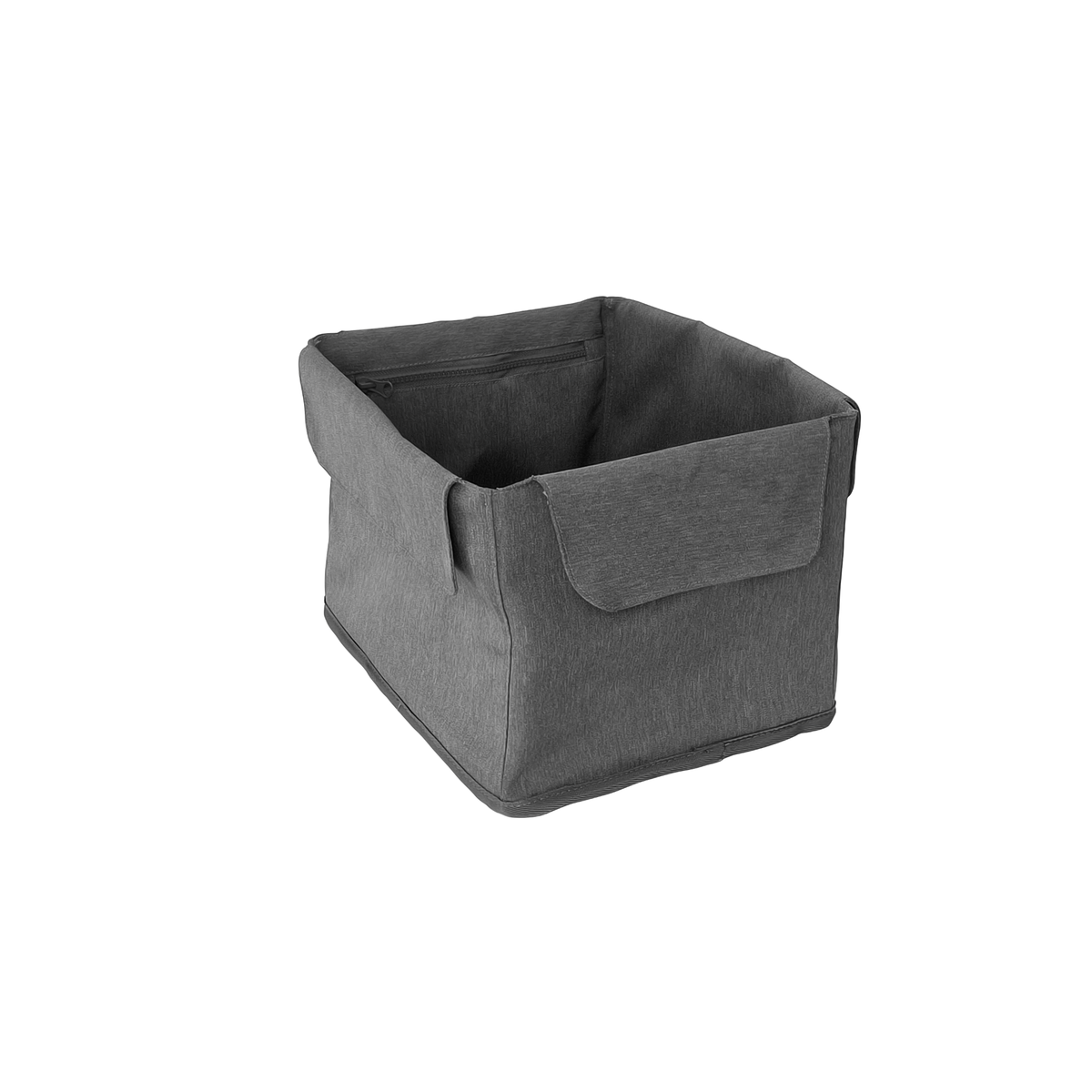VTUVIA gray front basket bag, open