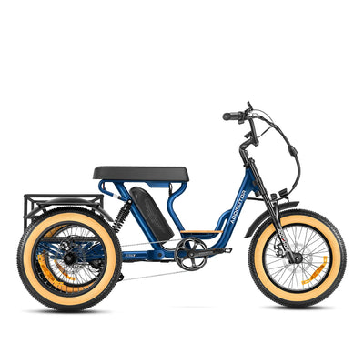 Addmotor Soletri II M-366X / Herotri II M-365X Full-Suspension eTrike — neptune blue