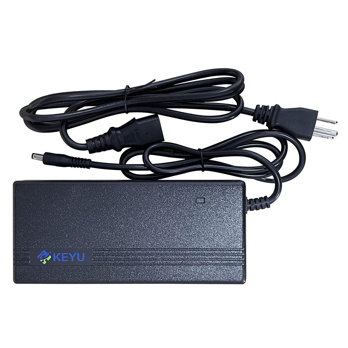 VTUVIA 2 A charger, second view, with the cord coiled