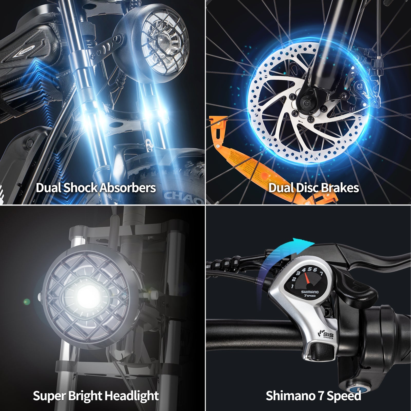YVY K20 Lite Fat Tire Electric Bike, 1000W Moto-Style