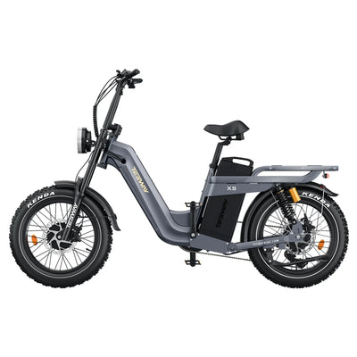 Tesway X5 AWD Step-Thru Dual-Motor Fat Tire Electric Bike, 52V 60Ah