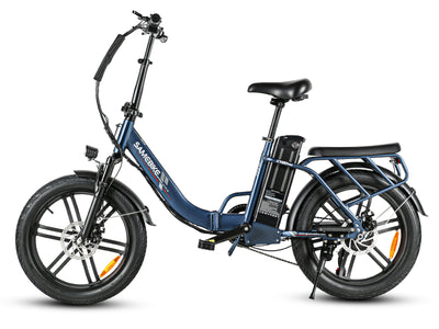 Samebike CY20 Pro Folding Commuter Electric Bike, Solid Wheel