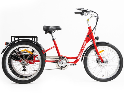 The red DWMEIGI MG708 Hera, the trike this battery fits