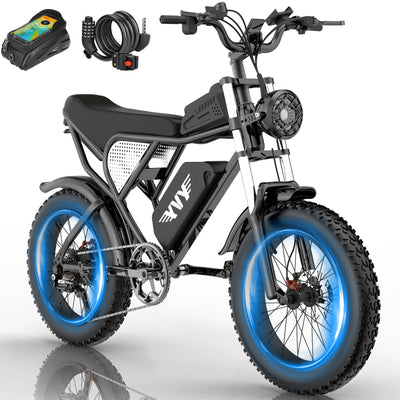 YVY K20 Fat Tire Electric Bike, 1500W Moto-Style
