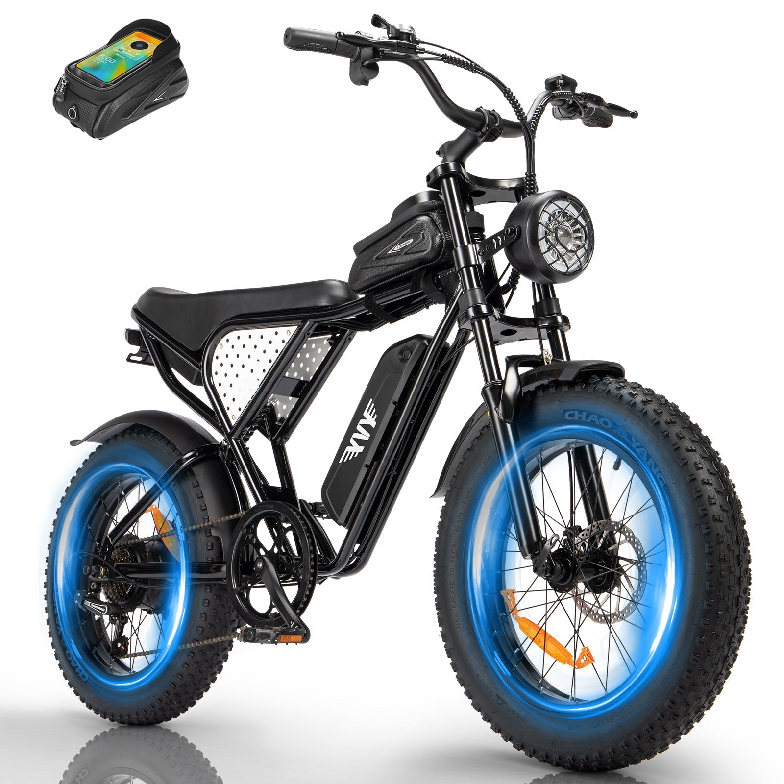 YVY K20 Lite Fat Tire Electric Bike, 1000W Moto-Style