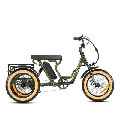 Addmotor Soletri II M-366X / Herotri II M-365X Full-Suspension eTrike — army green