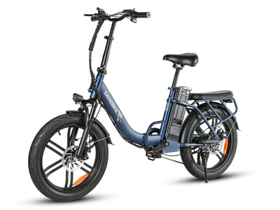 Samebike CY20 Pro Folding Commuter Electric Bike, Solid Wheel