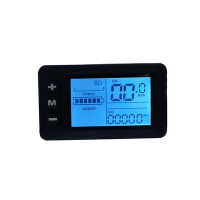 VTUVIA SF20 display, an LCD showing speed, battery and assist level