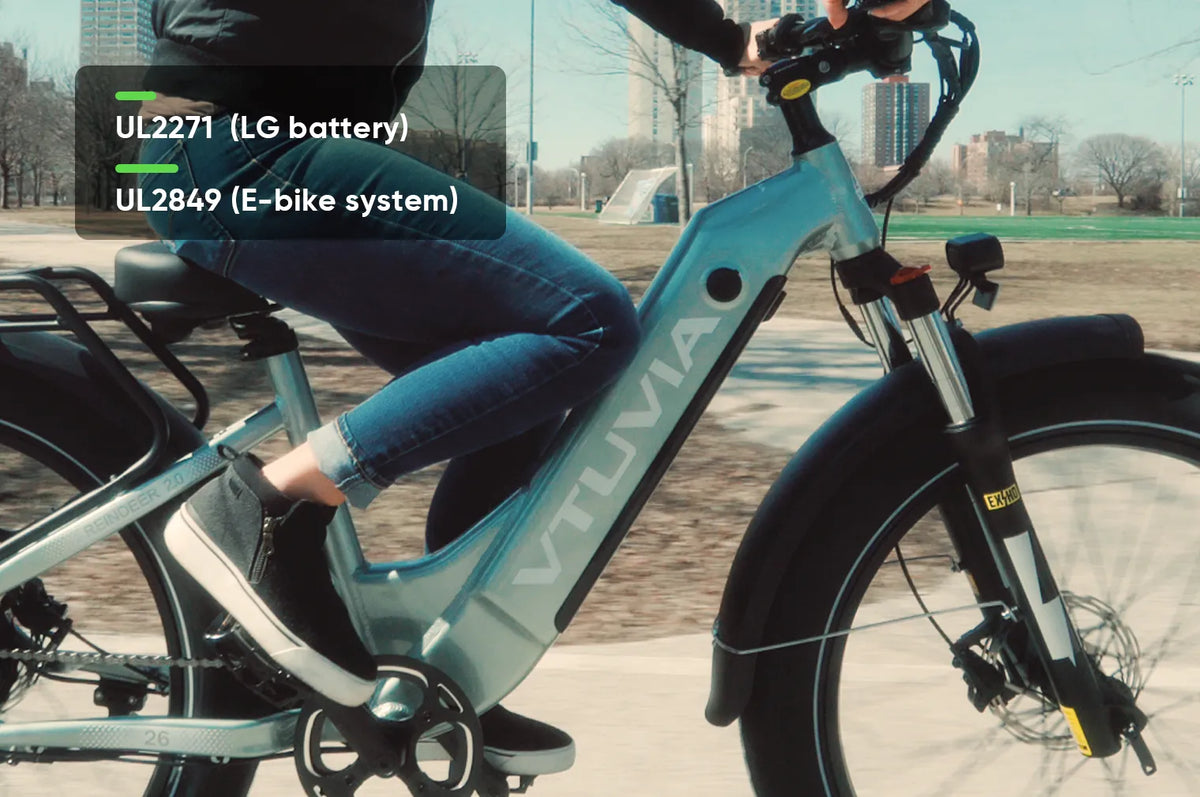 Close view of a Reindeer 2.0 frame and battery with UL 2271 and UL 2849 noted