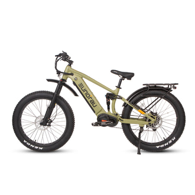 Eunorau SPECTER-S 4.0 in Army Green, non-drive-side profile