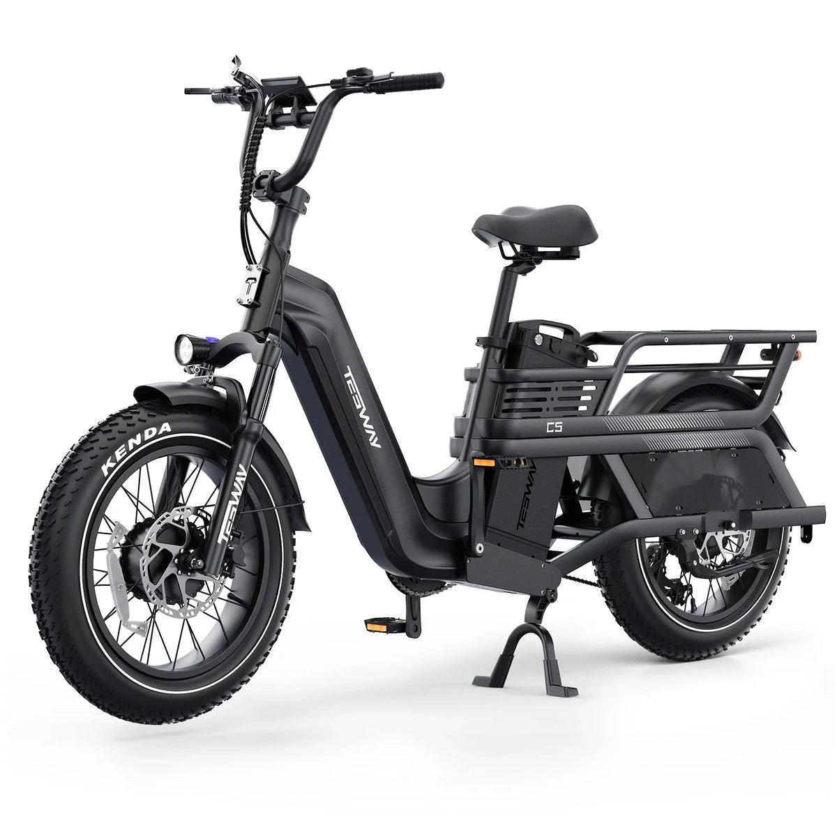 Tesway C5 AWD Longtail Cargo Electric Bike, Dual Motor, 450 lb Payload