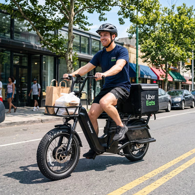 Tesway C5 AWD Longtail Cargo Electric Bike, Dual Motor, 450 lb Payload