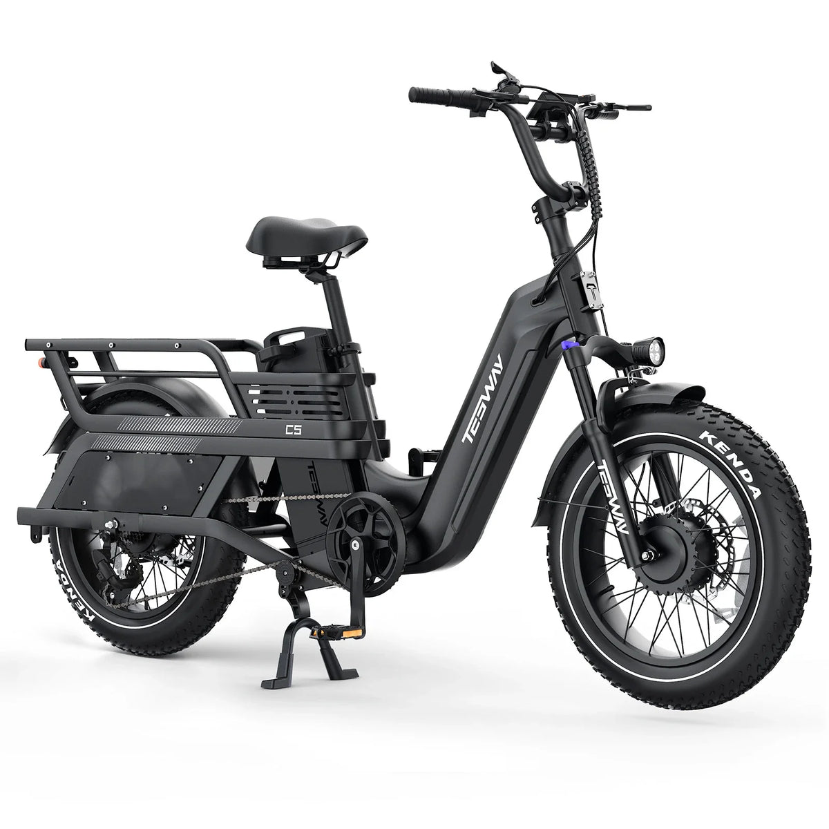 Tesway C5 AWD Longtail Cargo Electric Bike, Dual Motor, 450 lb Payload