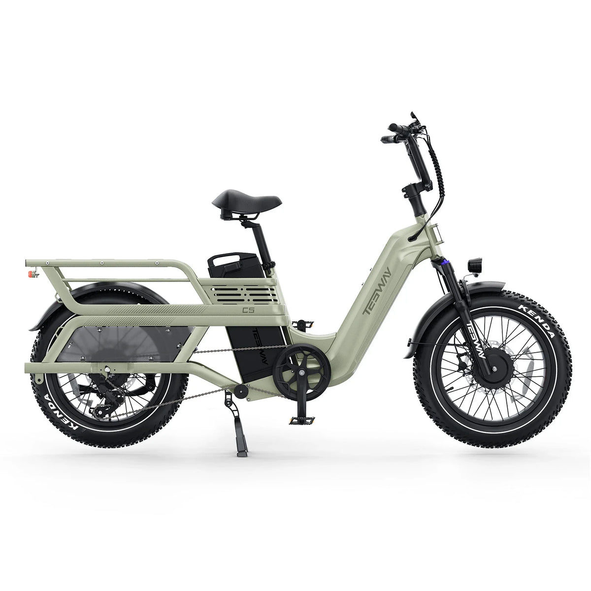 Tesway C5 AWD Longtail Cargo Electric Bike, Dual Motor, 450 lb Payload