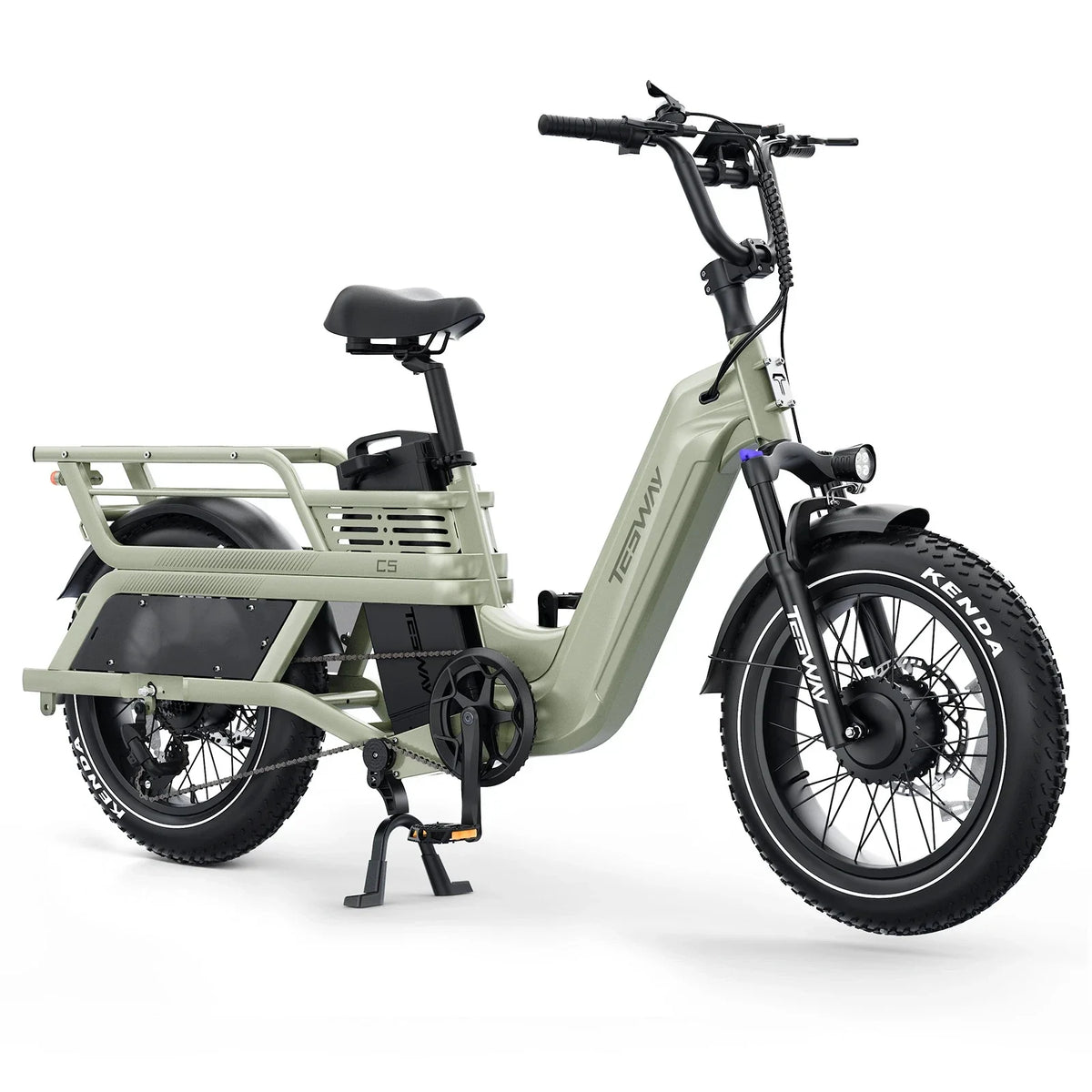 Tesway C5 AWD Longtail Cargo Electric Bike, Dual Motor, 450 lb Payload