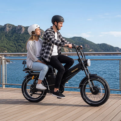 Tesway X7 AWD Dual-Motor Fat Tire Electric Bike, 3600W Peak, 52V 60Ah