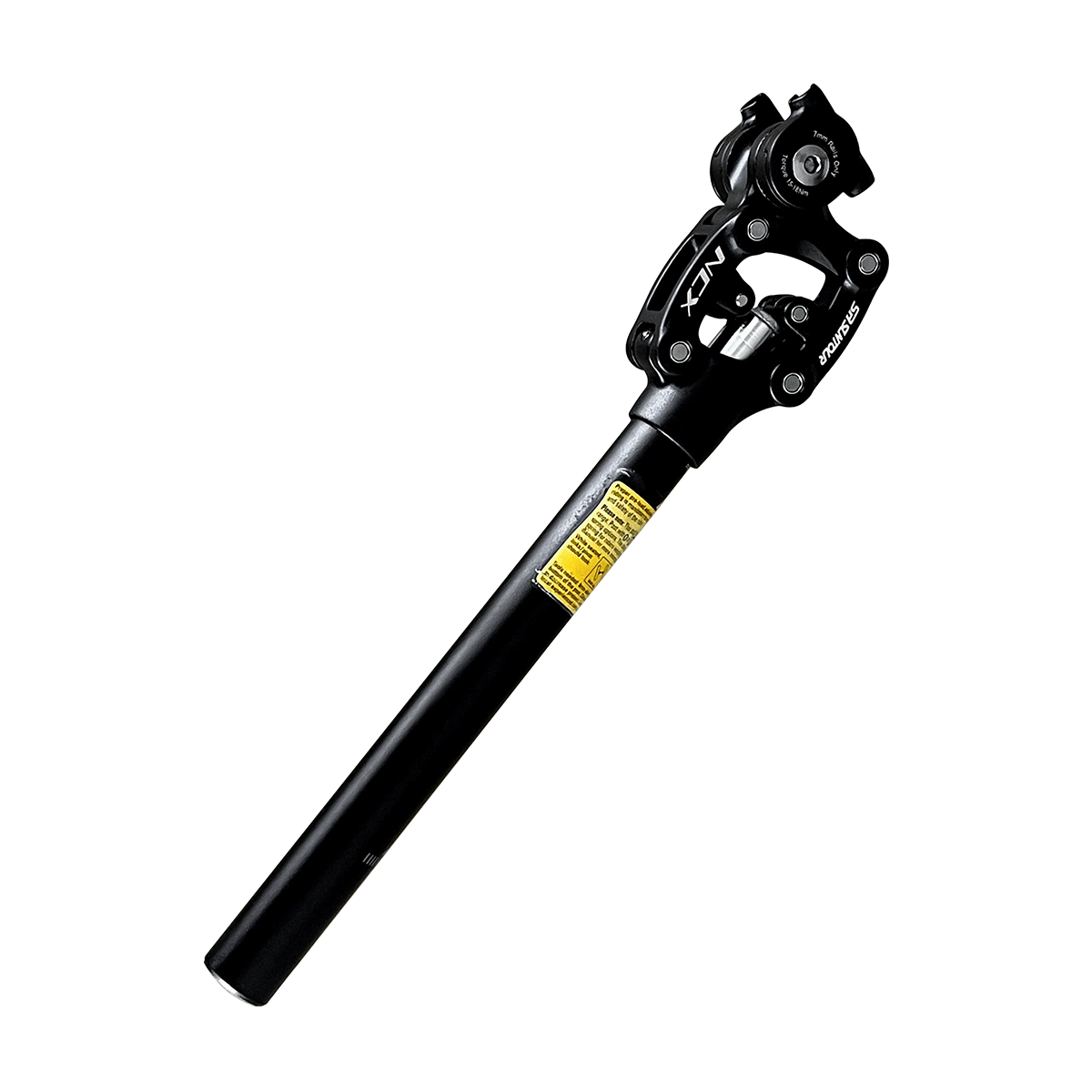 The suspension seatpost, angled view