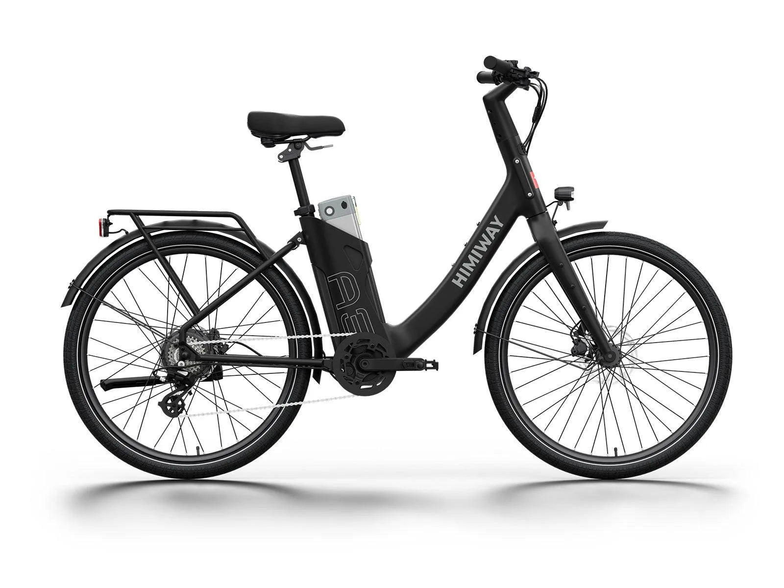 Himiway A3 Urban Commuter eBike – Black – front three-quarter left view
