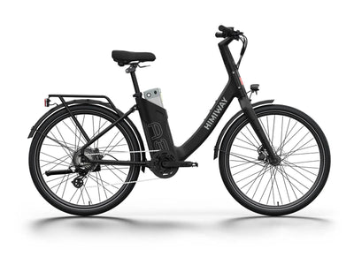 Himiway A3 Urban Commuter eBike – Black – front three-quarter left view