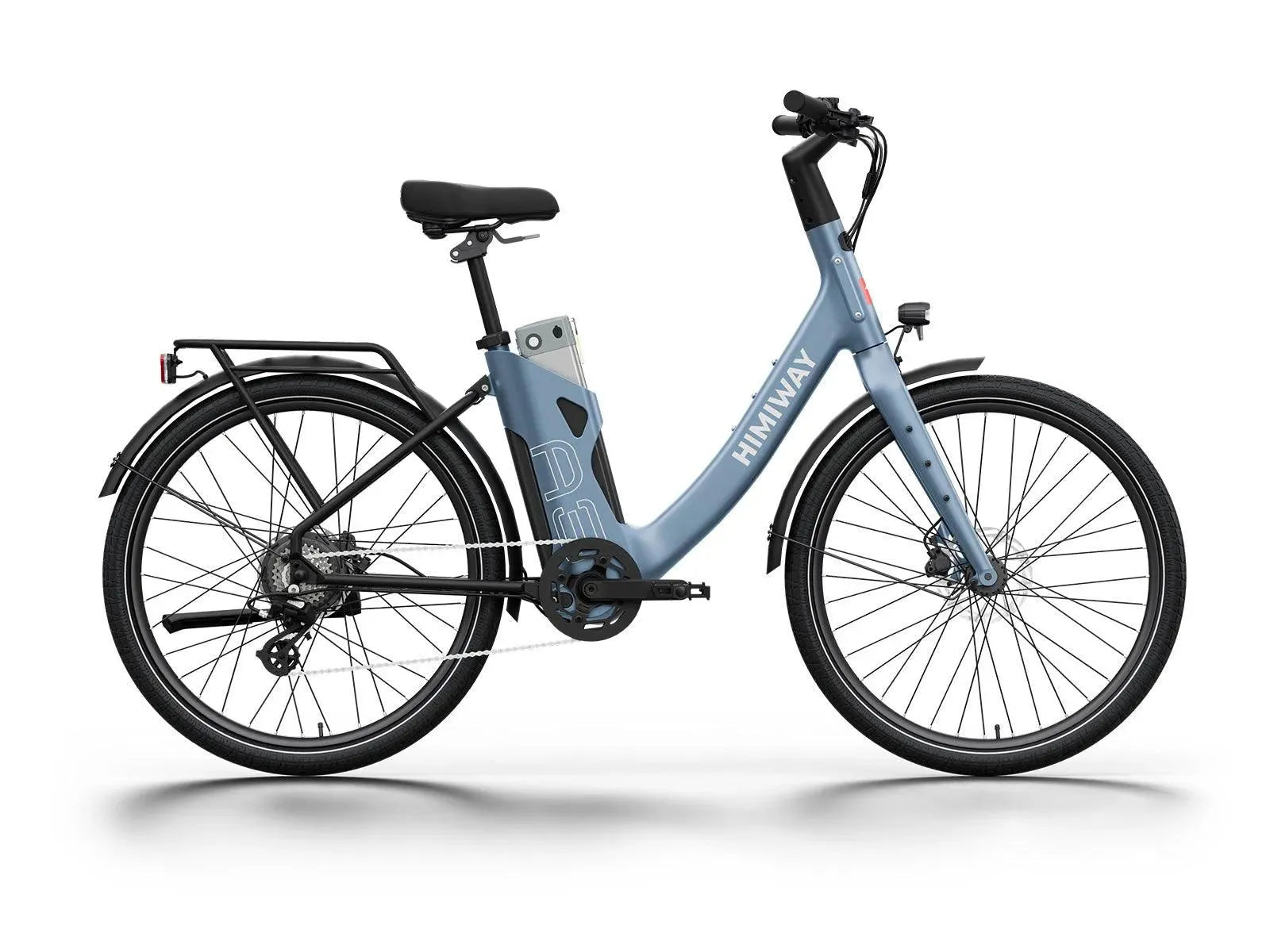 Himiway A3 Urban Commuter eBike – Indigo – front three-quarter left view