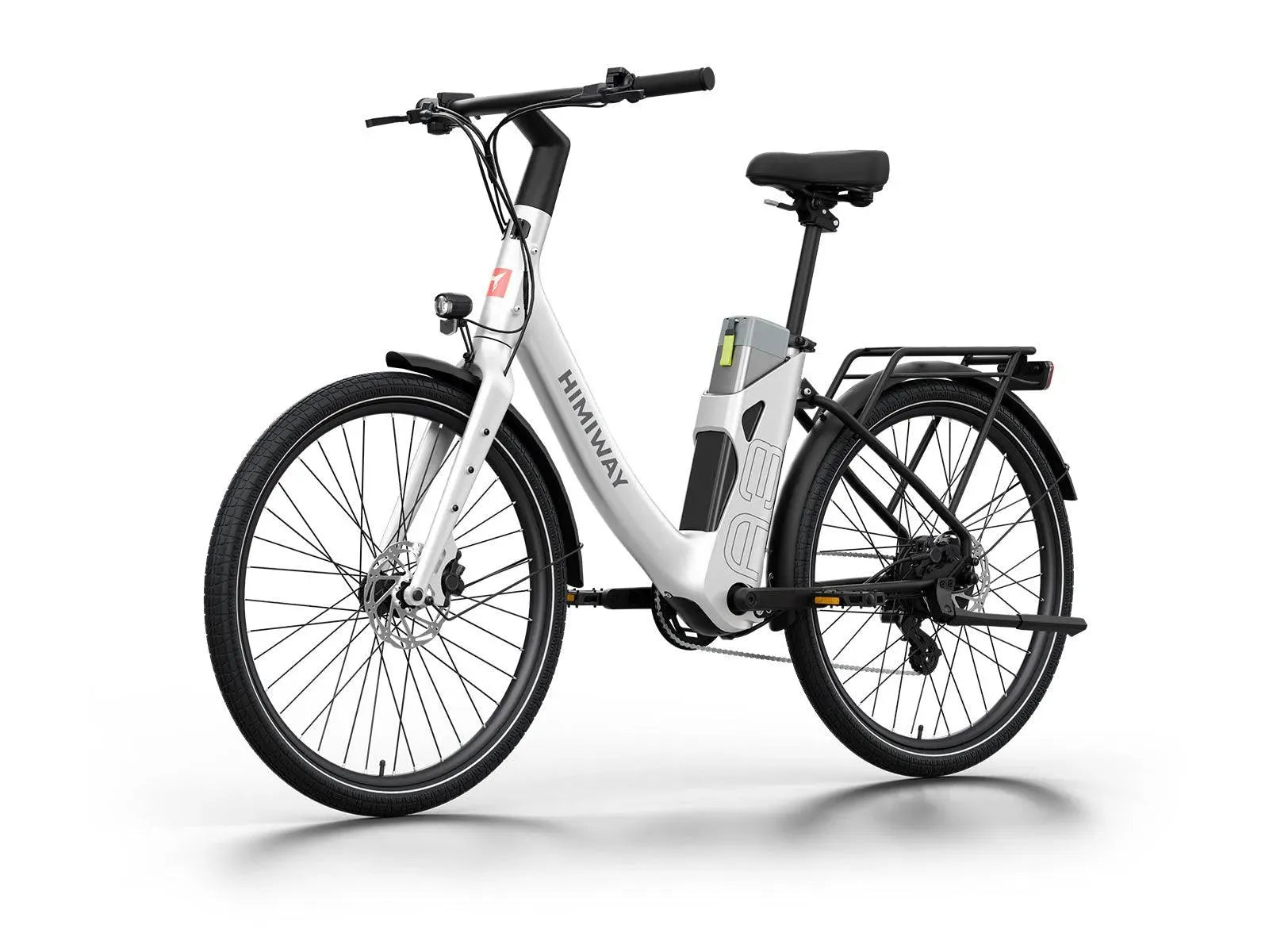 Himiway A3 Urban Commuter eBike – White – front three-quarter left view