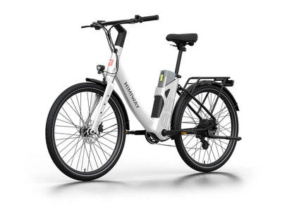 Himiway A3 Urban Commuter eBike – White – front three-quarter left view