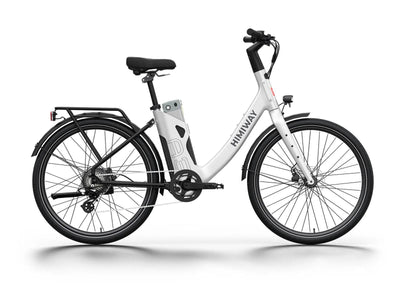 Himiway A3 Urban Commuter eBike – White – front three-quarter left view