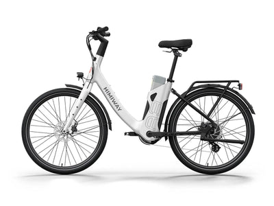 Himiway A3 Urban Commuter eBike – White – left side profile