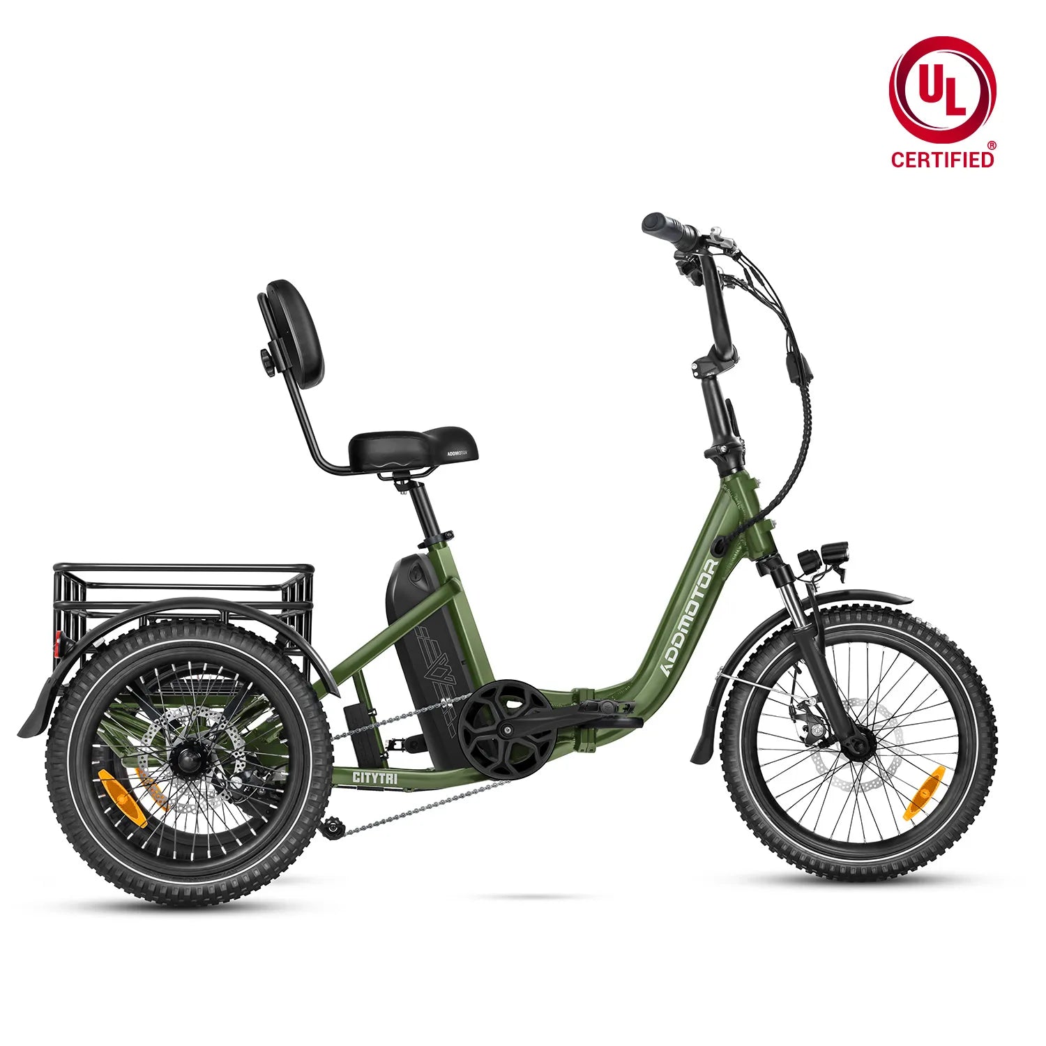 Addmotor Citytri E-310 Folding Electric Trike — army green