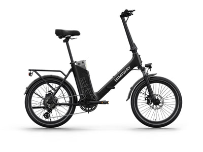 Himiway B3 Folding eBike – Black – front three-quarter left view