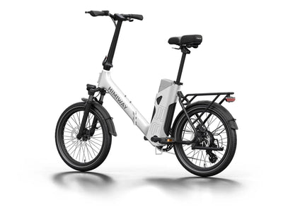 Himiway B3 Folding eBike – White – front three-quarter left view